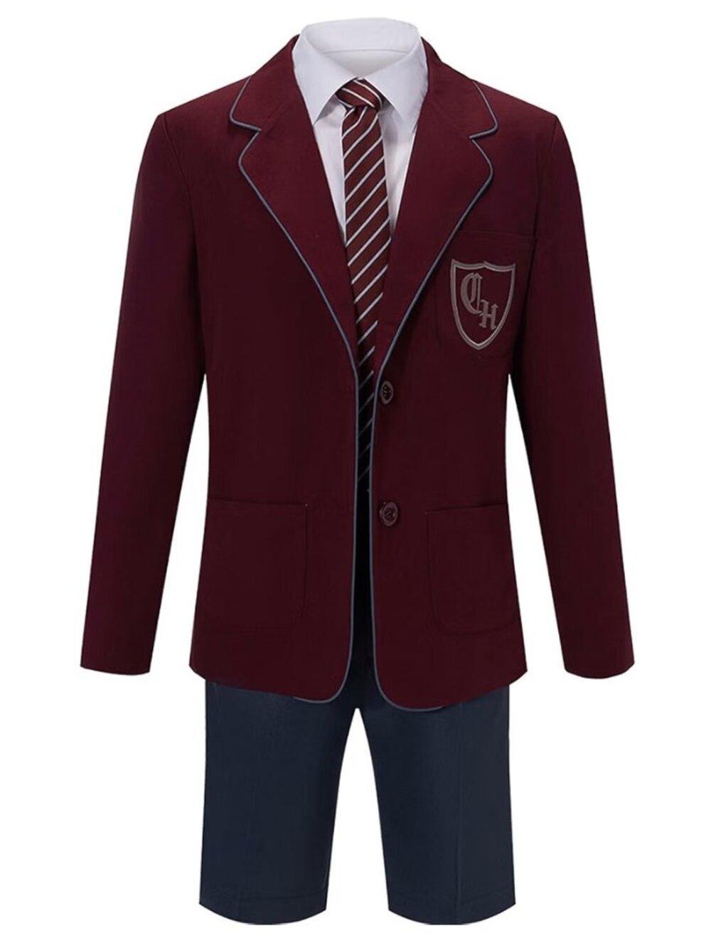 The Musical Cosplay School Uniform Costume Jacket Shorts Tie Full Set Men's XL